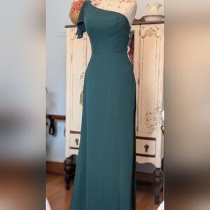 SORELLA VITA Teal One-Shoulder Wedding‎ Dress
